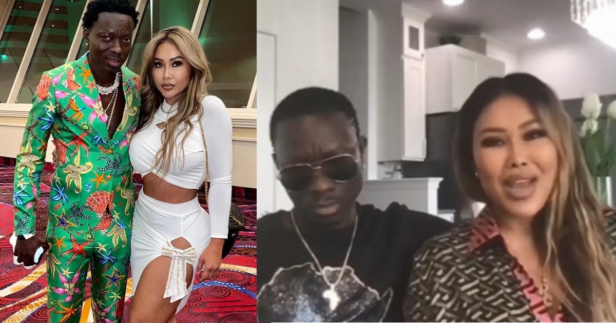 Michael Blackson's fiancé, Rada reveals why she allows him have 1 side chic a month; but Michael says he will never allow her have another man (video) - YabaLeftOnline
