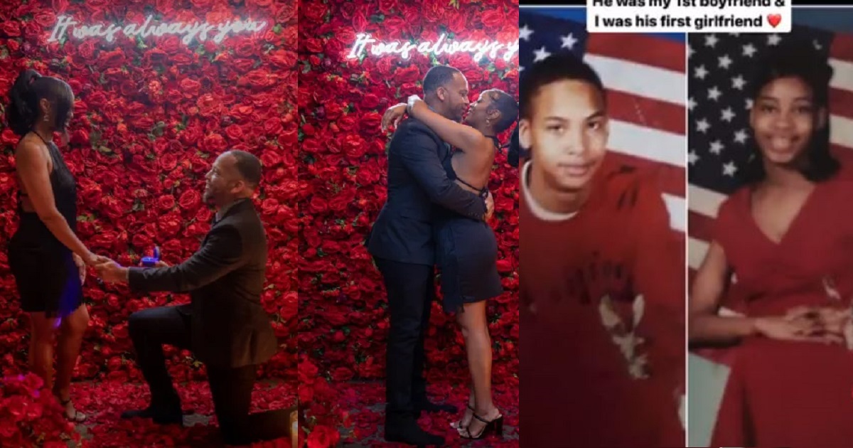 Man proposes to childhood girlfriend after reuniting 20 years later (video)