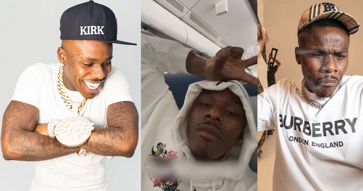 “I had to pay the whole airport off to make this flight” – American rapper DaBaby says as he flies out of Nigeria (Video)