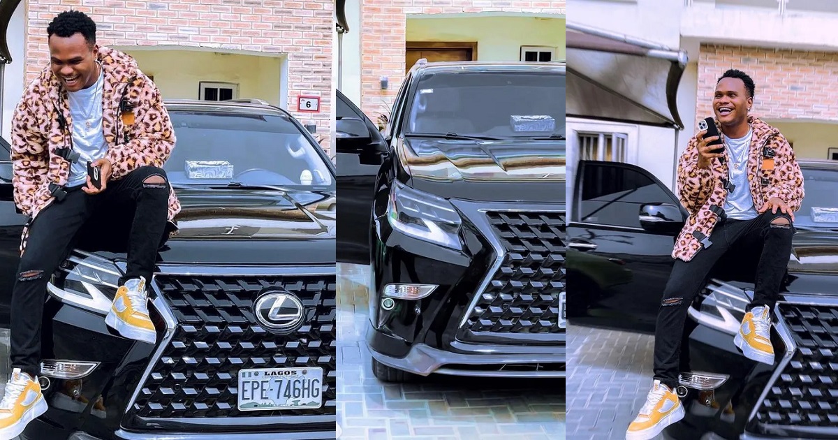 Skit maker, Oluwadolarz buys himself new Lexus SUV (photos)