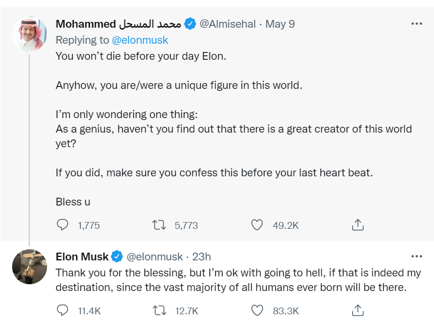 Elon Musk says