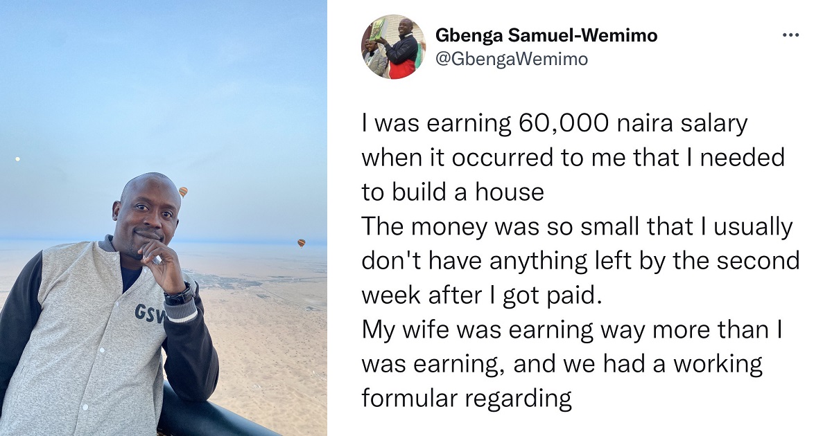 “I was earning 60,000 naira salary when it occurred to me that I needed to build a house” – Pastor Gbenga Samuel shares testimony.