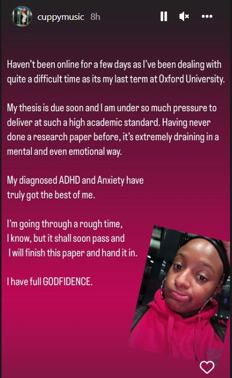 “I’m going through a rough time” — DJ Cuppy cries out 4 hy