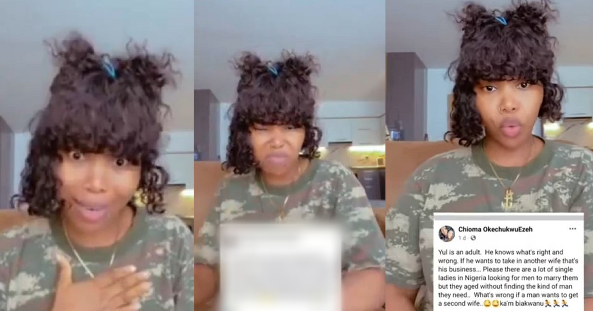 Lady calls out her father’s second wife after she came online to support Yul Edochie for taking a second wife