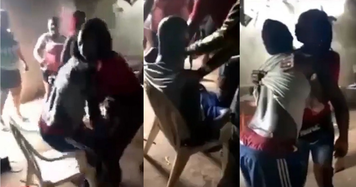 Man struggles to stand after sleeping with three hookers at a local brothel (video)