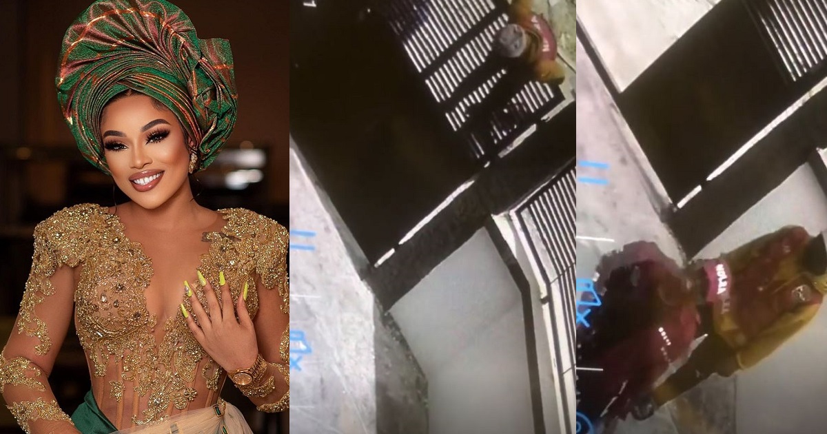 Actress OnyiAlexx shares CCTV footage showing moment NDLEA officials invaded her house “without warrant” (video)
