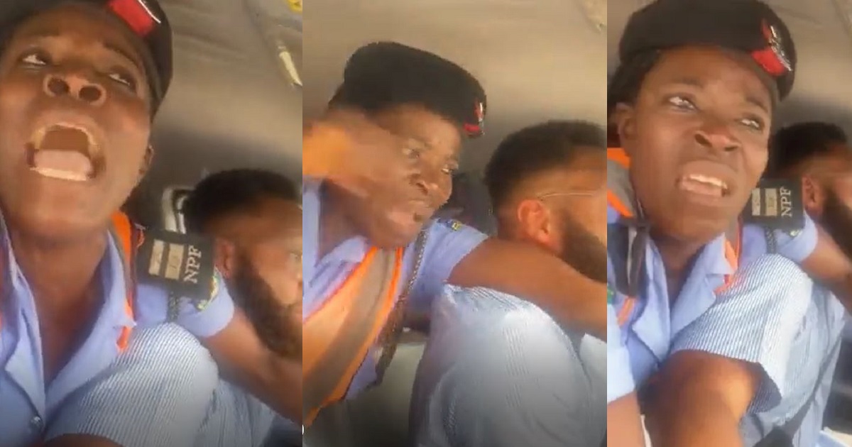 “Help me” – Policewoman cries out as motorist zooms off with her in his car after she reportedly entered without permission (video)