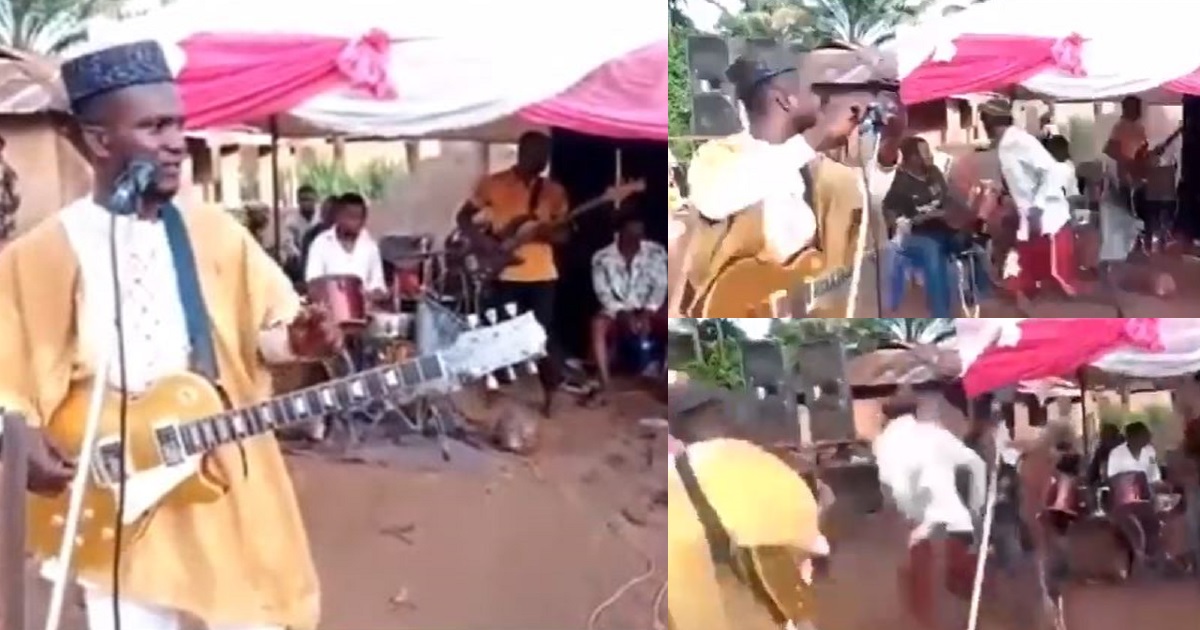 Moment musician and guests took to their heels at a funeral in the South East over fear of gunmen (video)