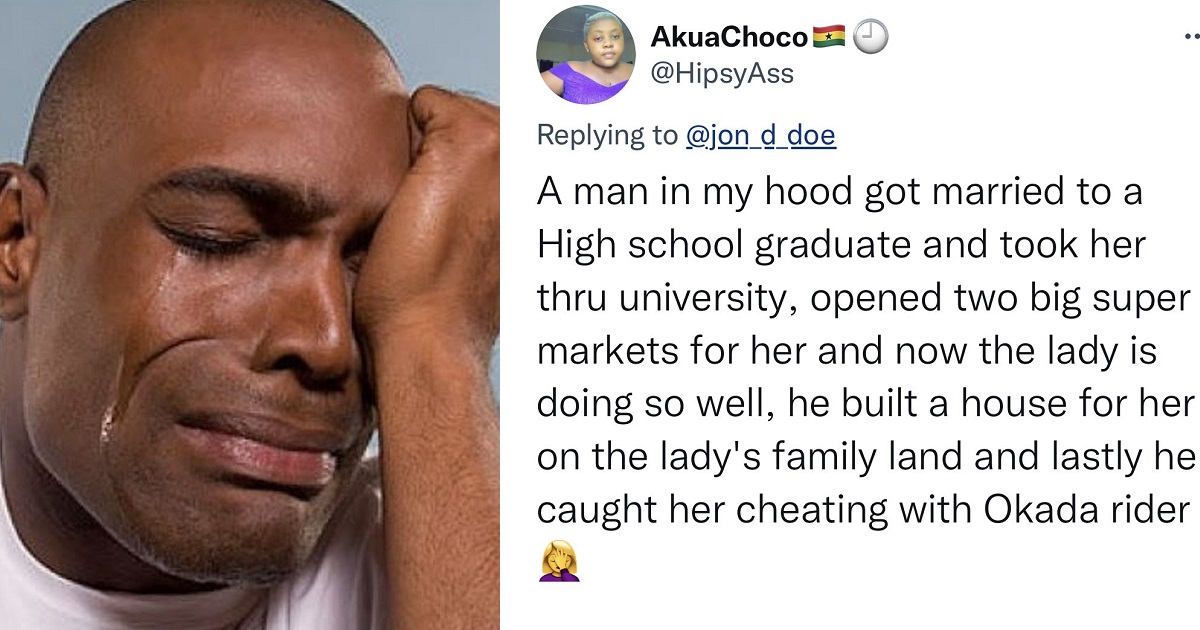 Heartbreak as Man who sponsored wife’s education, set up her business catches her cheating with okada rider