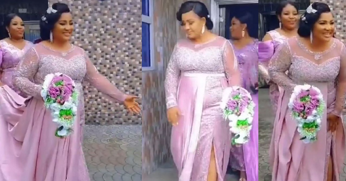 “I feel fulfilled” – Nigerian woman jubilates as she gets married at 52 (video)