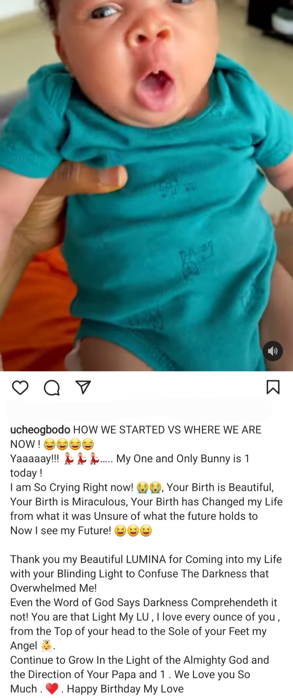 “Your birth changed my life” – Actress Uche Ogbodo celebrates her daughter as she turns 1 4 62a0617342cb2