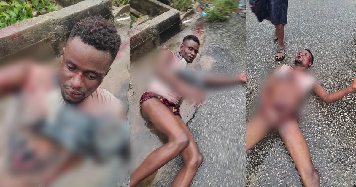 Suspected phone thief beaten to pulp in Bayelsa state (Photos)