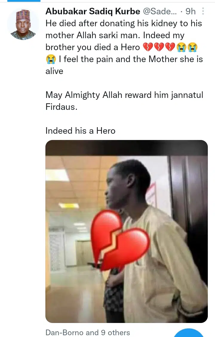 Young man dies after reportedly donating kidney to his mother 3 Screenshot 20220627 065735.jpg 1