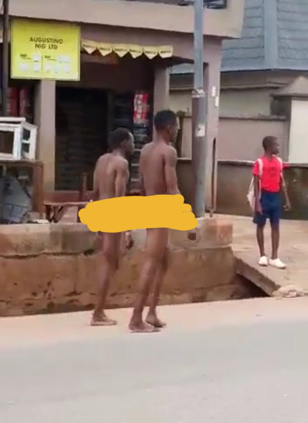 Two men spotted walking