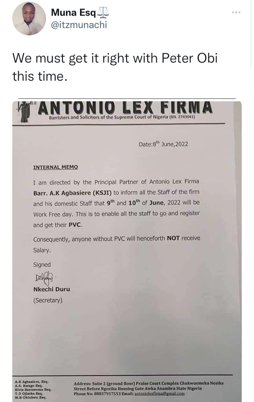 Nigerian law firm threatens