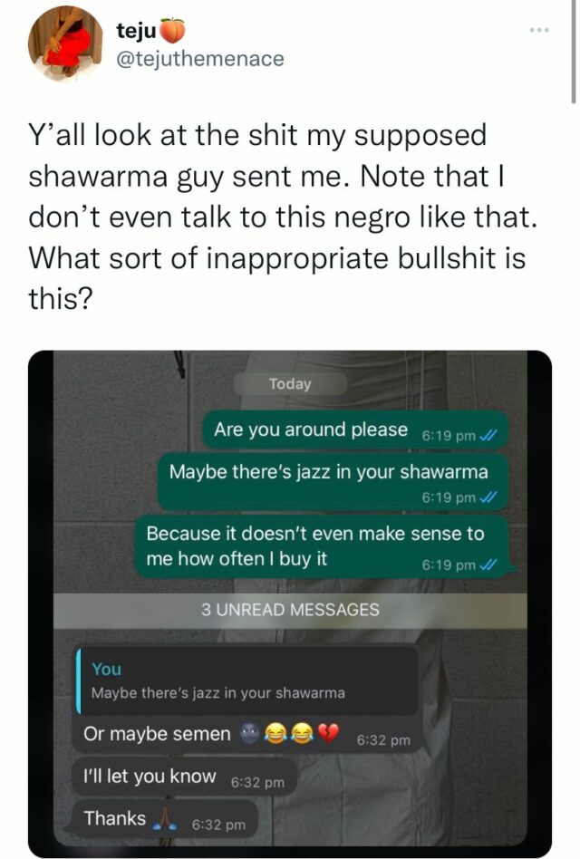 Nigerian lady shares the inappropriate message she received from her