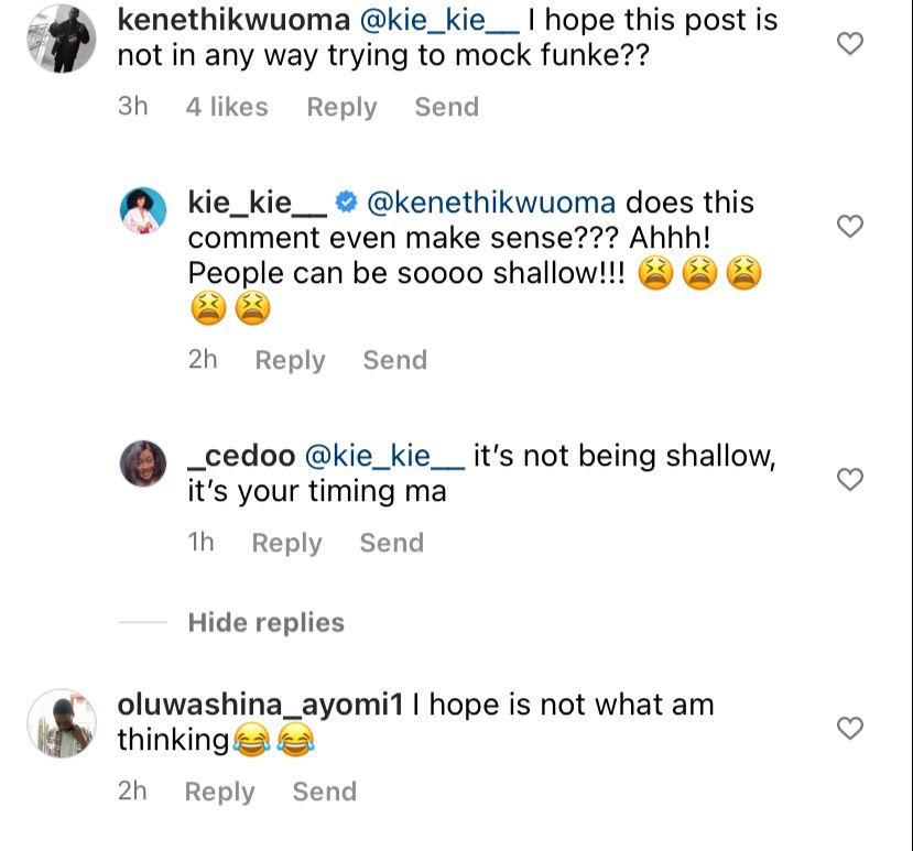 Comedienne Kiekie reacts after being accused of mocking actress Funke Akindele over failed marriage 5 WhatsApp Image 2022 06 30 at 4.35.14 PM