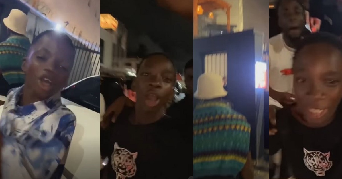 Teenage boys protest after being bounced from a club in Lagos (video)