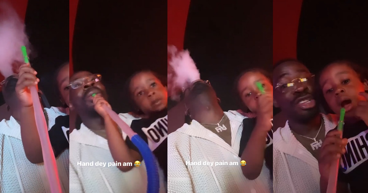 “Don’t you dare!” – Davido’s Lawyer, Bobo advises his son against smoking (VIDEO)