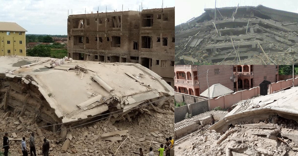 Workers escape death as 5-storey building collapses in Ebonyi (photos)