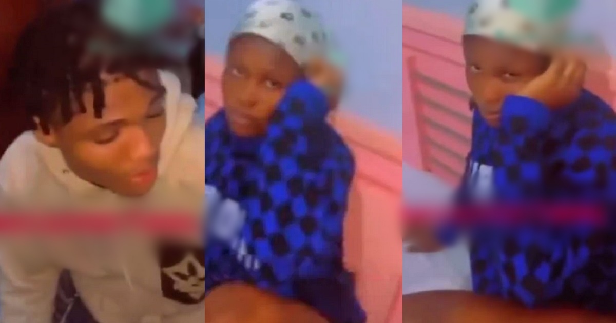 Nigerian man confronts girlfriend in a hotel room where she allegedly lodged with his friend (video)