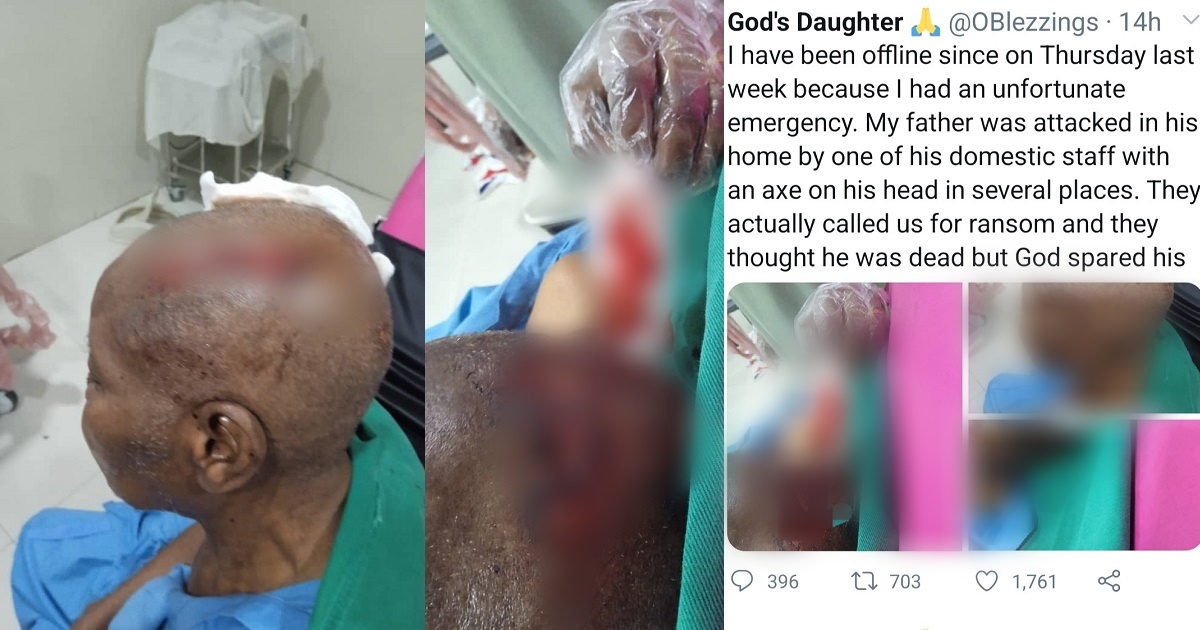 Domestic staff reportedly hacks employer on the head with an axe