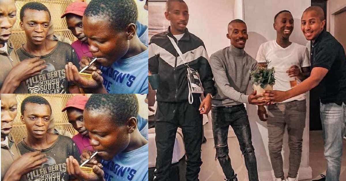 Incredible before and after transformation of four men three years after quitting drugs (Photos)