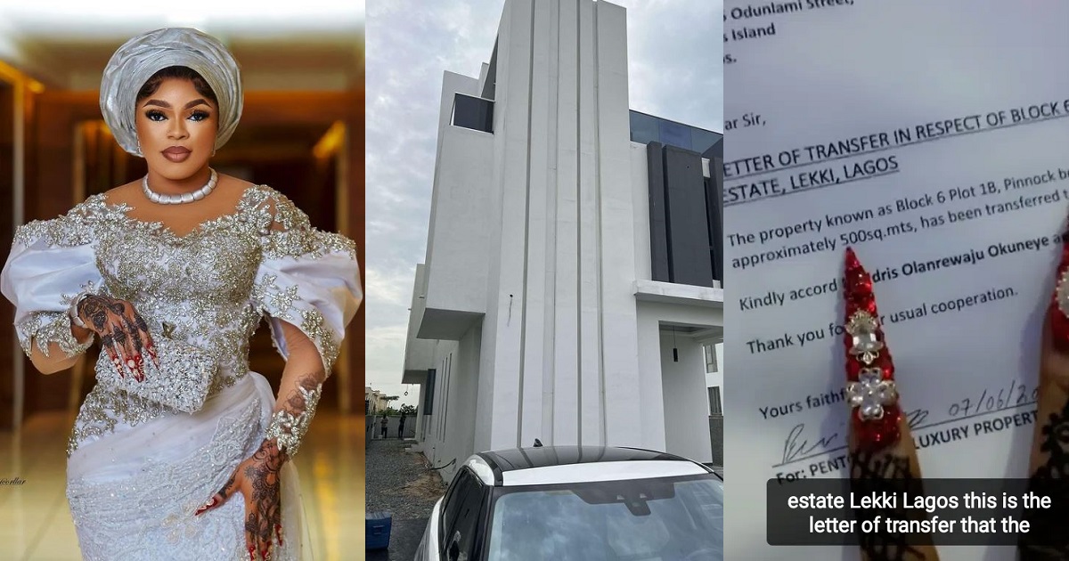 Bobrisky reacts to rumours of claiming someone’s house; shows off transfer deed (Screenshots)