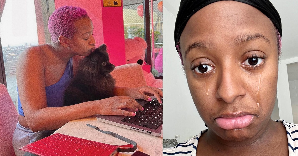 DJ Cuppy cries
