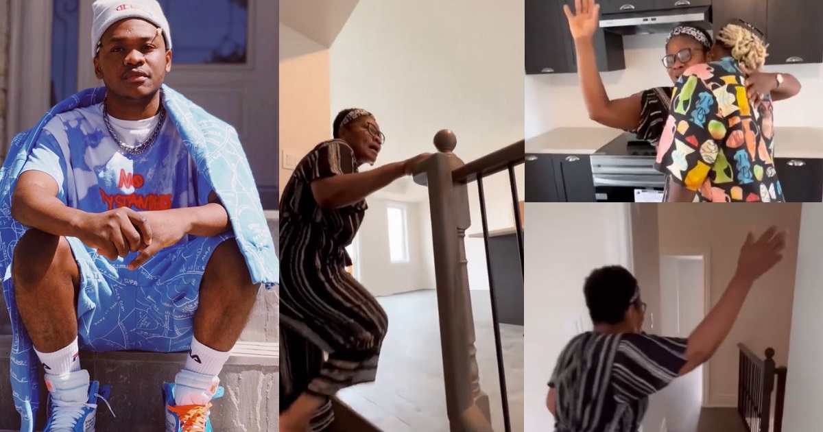 Emotional moment singer Dice Ailes surprised his mom with a house in