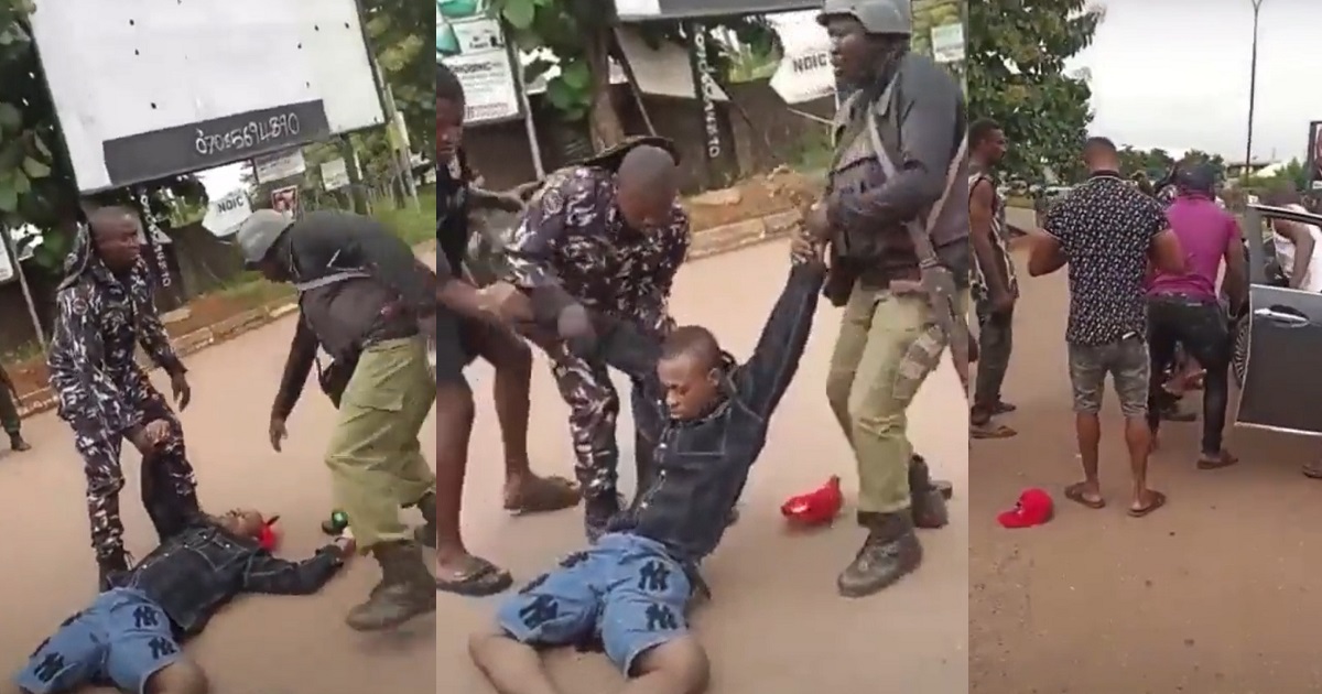 Man gets shot at after allegedly crushing policeman with his car in Enugu (Video)
