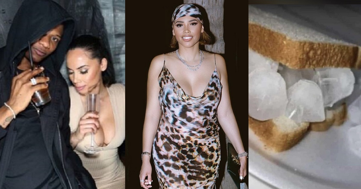 Hilarious reactions as Wizkid’s heavily pregnant baby mama, Jada hints at craving “Bread and ice cubes”