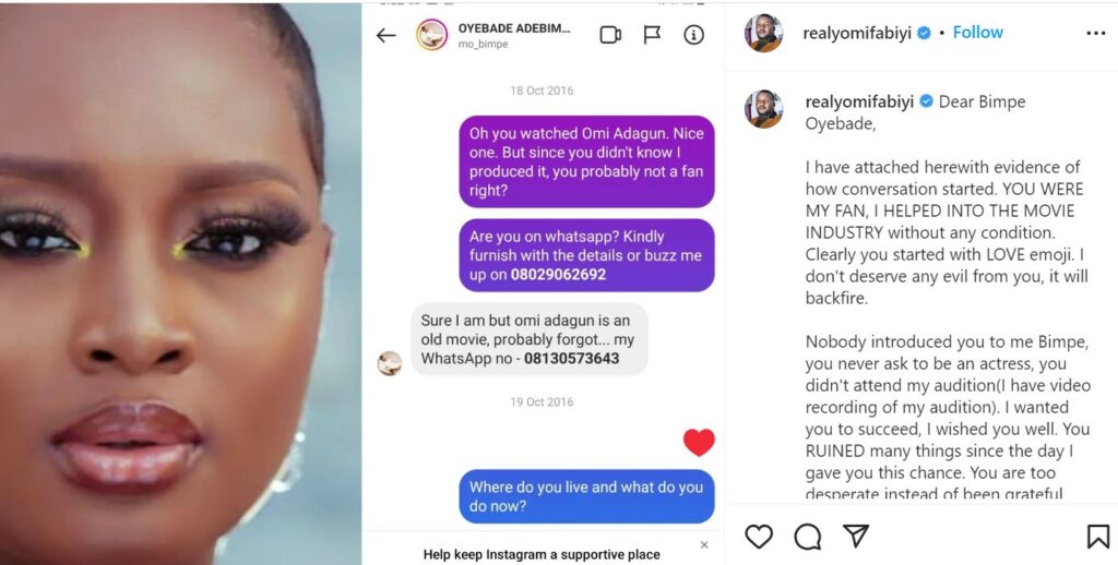 “I am not a cousin to Jesus Christ, I have right to sexual feelings” – Actor, Yomi Fabiyi pens open letter to Mo Bimpe over sex for role allegation