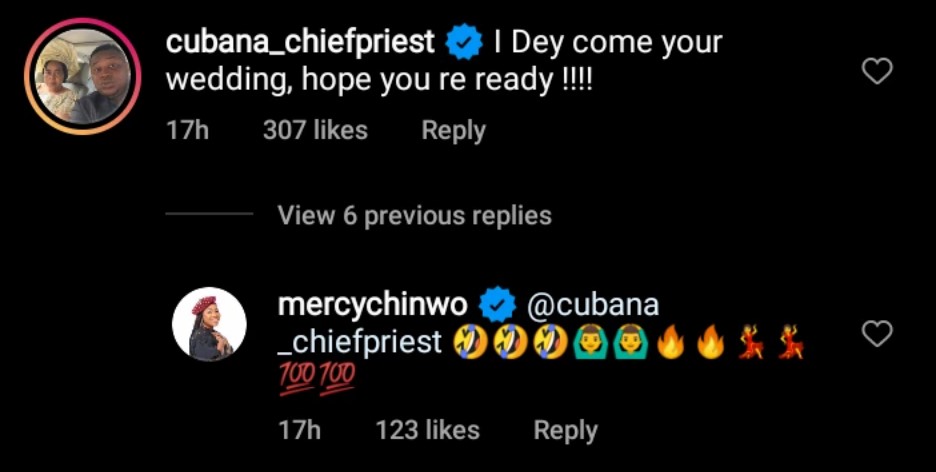 Mercy Chinwo reacts