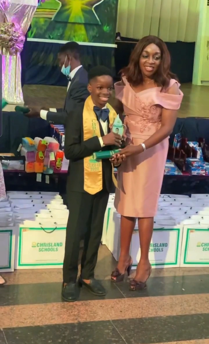 Wizkid’s baby mama, Shola Ogudu jubilates as her son Tife graduates from primary school (Photos/video)