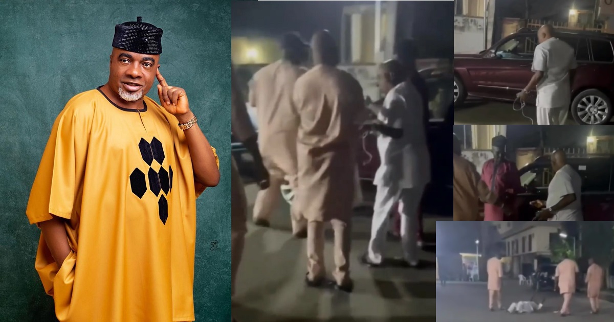 Actor Olaiya prostrates and rolls on the floor after being gifted a Benz by NURTW boss, Mc Oluomo (VIDEO)