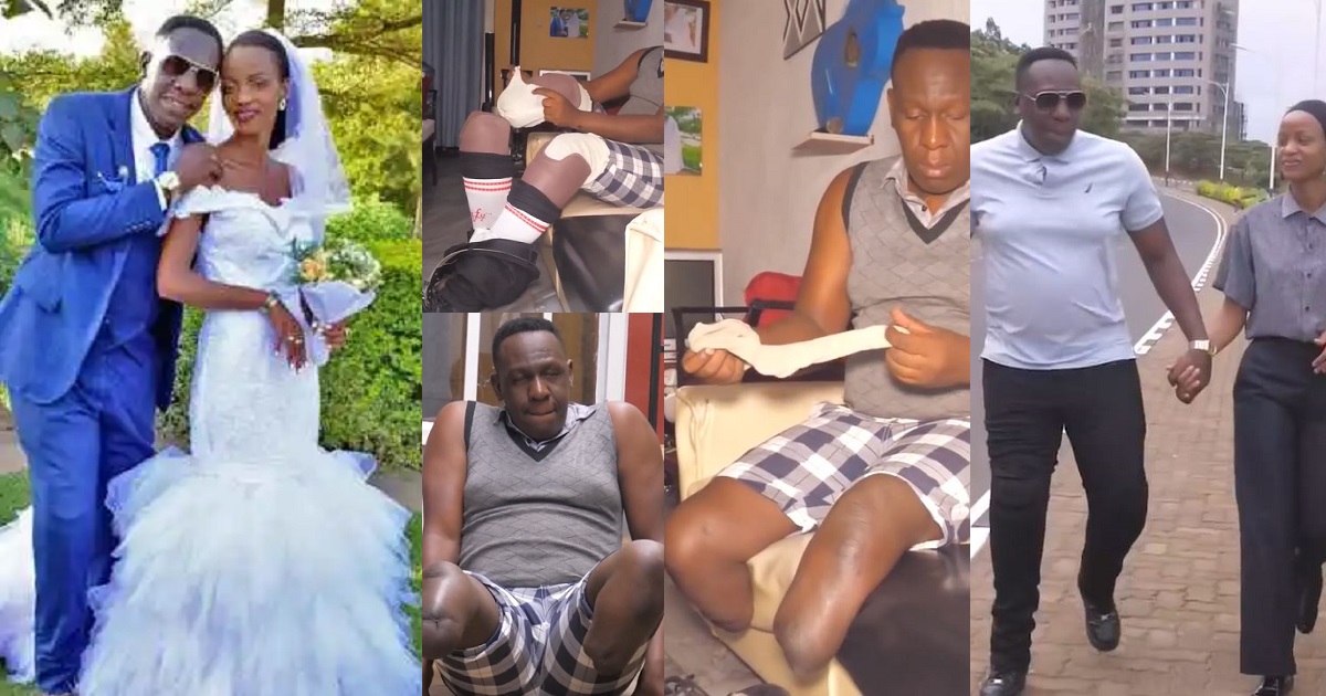 Newly married lady discovers husband has no leg after their wedding (Video)