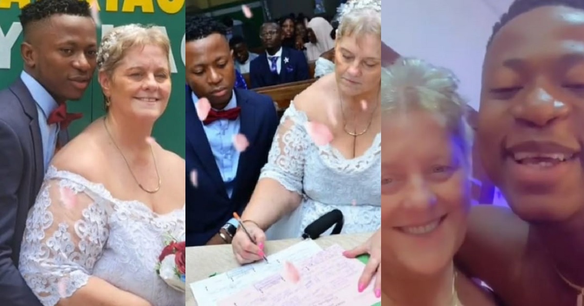 “The love is massive” – Young Nigerian man writes as he shows off his older Caucasian lover (Video)