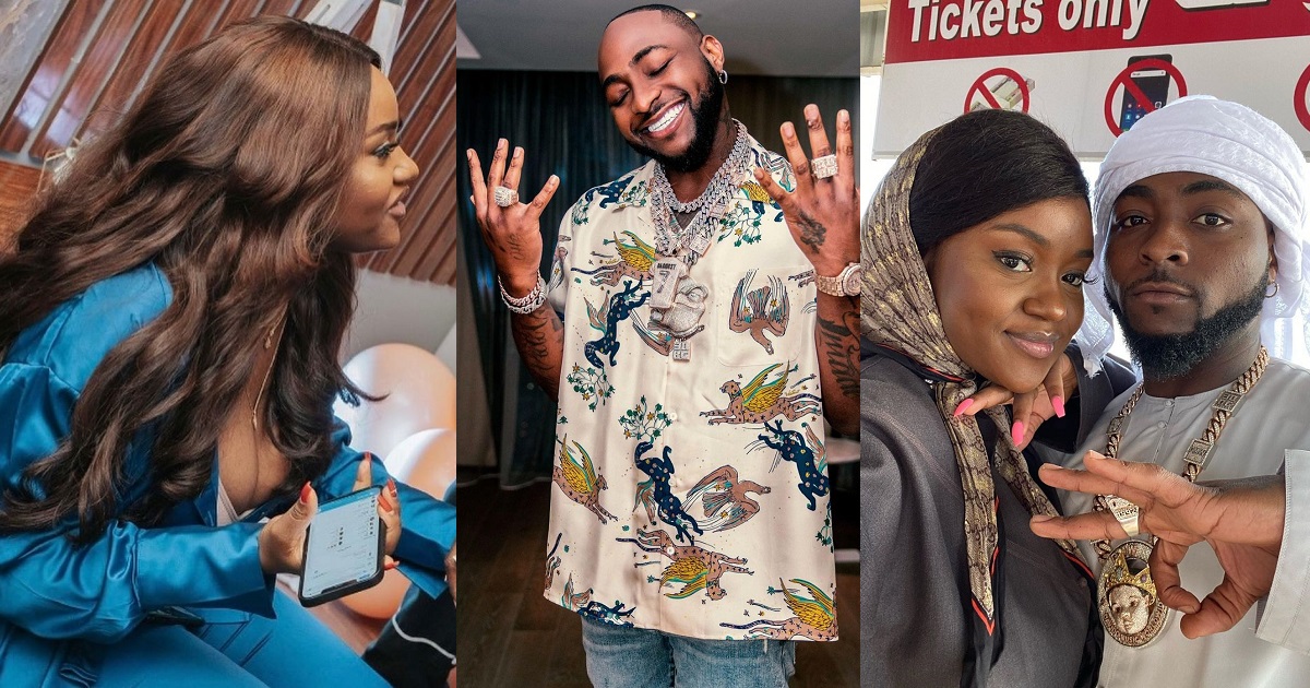 Chioma reacts to Davido’s flattering comment on her post (Screenshot)
