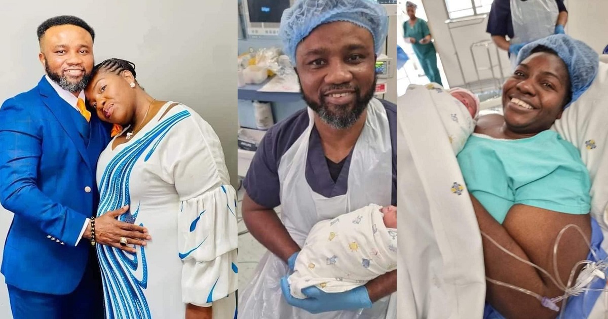 Nigerian pastor and his wife welcome a baby after 13 years of waiting