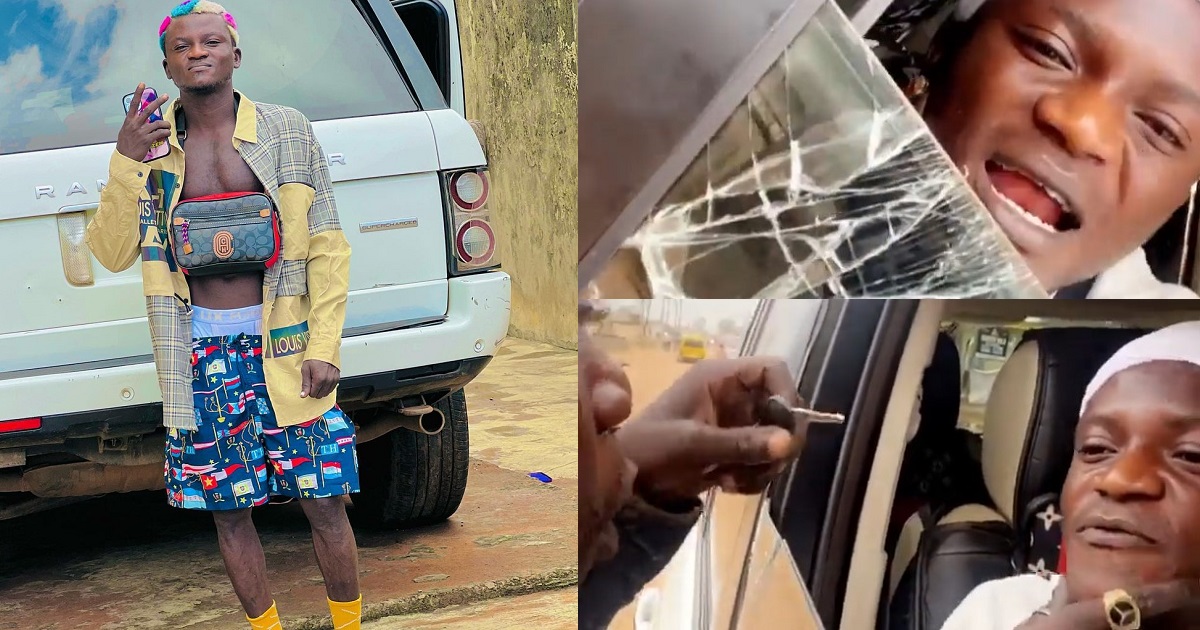 Singer, Portable choses to be the “bigger person” as he pardons and gifts cash to the person who broke his car window (VIDEO)