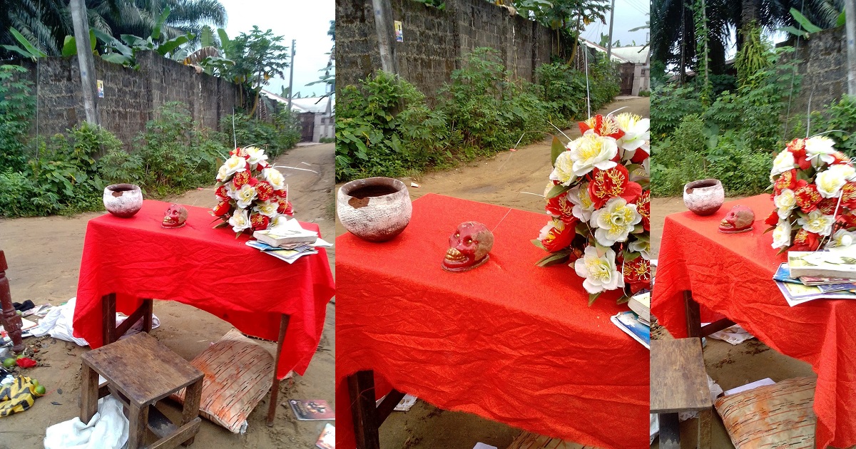 Photos of people tied with keys found dumped among other fetish items in Akwa Ibom
