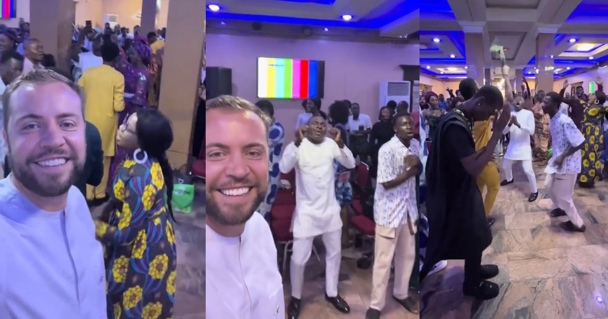 White man shares his experience after attending a Nigerian church; calls Nigerian churches a “massive dance party” (VIDEO)