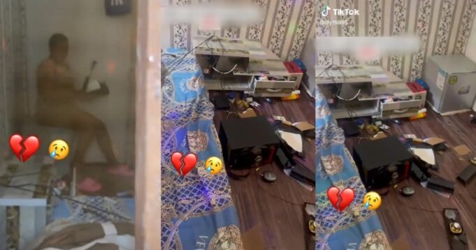 Nigerian lady destroys