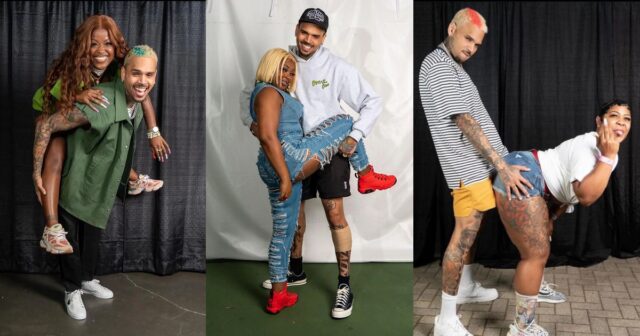 Chris Brown reacts