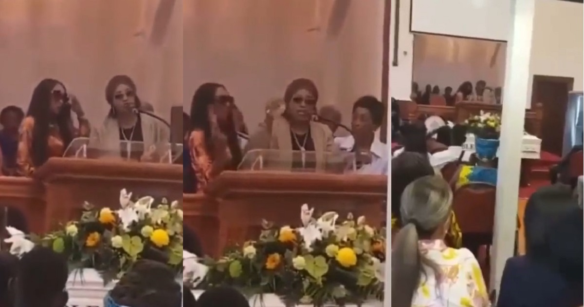 Chaos erupts at a funeral after a woman revealed the 'last words of the