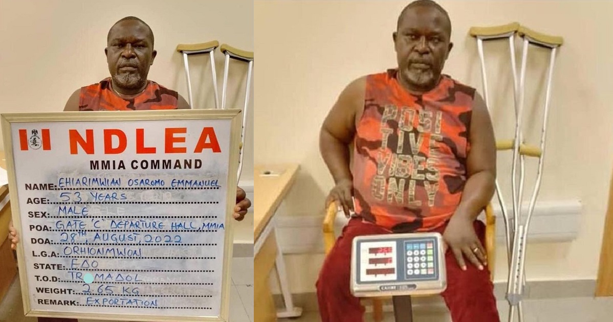 Physically challenged man arrested at Lagos airport for trafficking drugs