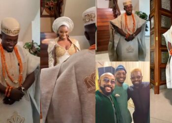Photos and videos from M.I Abaga and Eniola Mafe’s traditional wedding