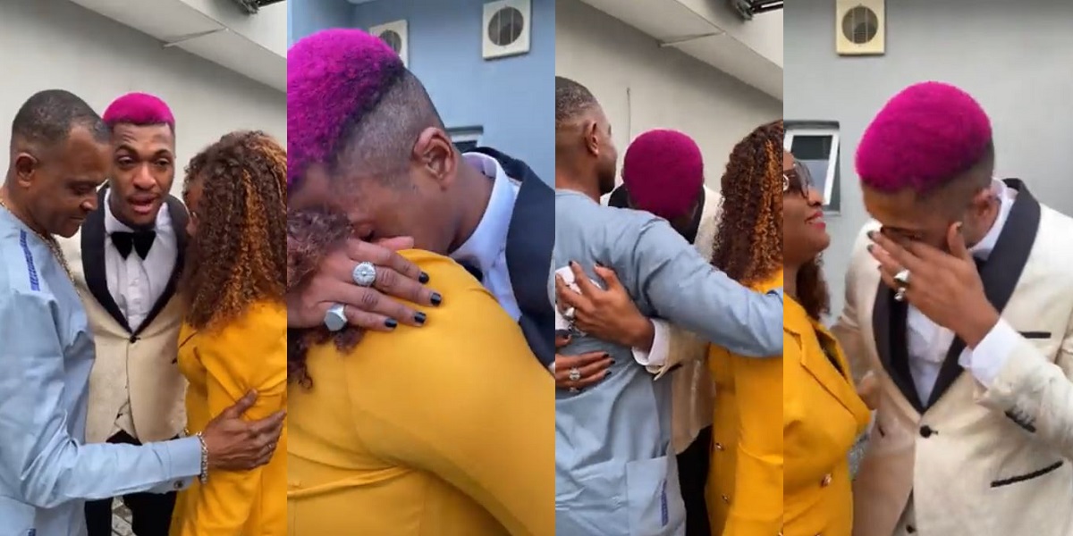 #BBNaija: Emotional moment Groovy reunited with his family (Video)