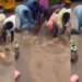 Moment residents attempted to rescue man swept away by flood in Abule-Egba, Lagos (Video)